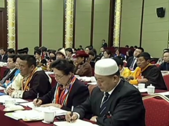 习近平等看望出席全国政协十二届二次会议委员